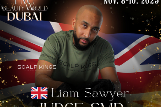 Liam Sawyer – Judge: SMP at PMU Beauty World 2025 in Dubai✨