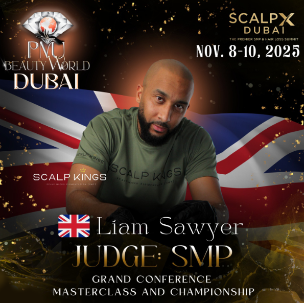 Liam Sawyer – Judge: SMP at PMU Beauty World 2025 in Dubai✨